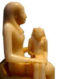 220px-AnkhnesmeryreII-and-Son-PepiII-SideView_BrooklynMuseum